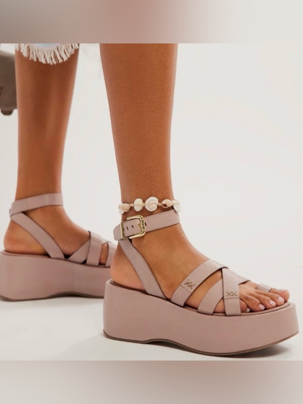 Free People Hazel Platform Ankle-Strap Sandals